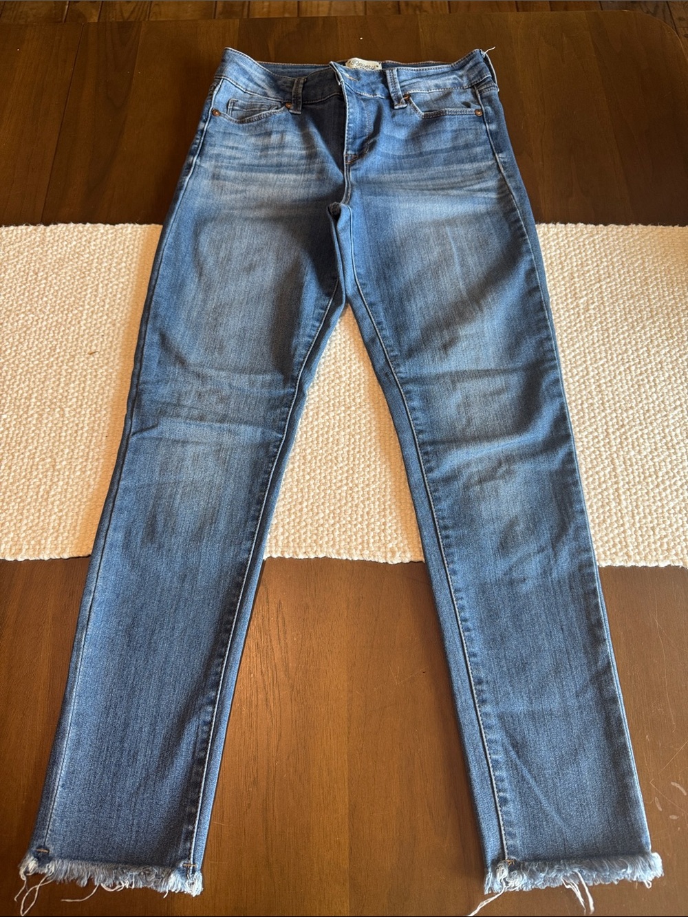 Revelry Slim Straight Girls Jeans in Medium Blue Wash